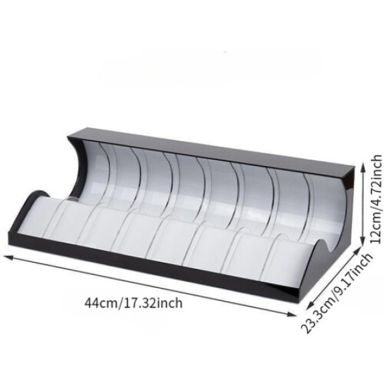 Acrylic display rack, suitable for home window decoration, 8-compartment storage rack, transparent acrylic material, stylish wardrobe storage.